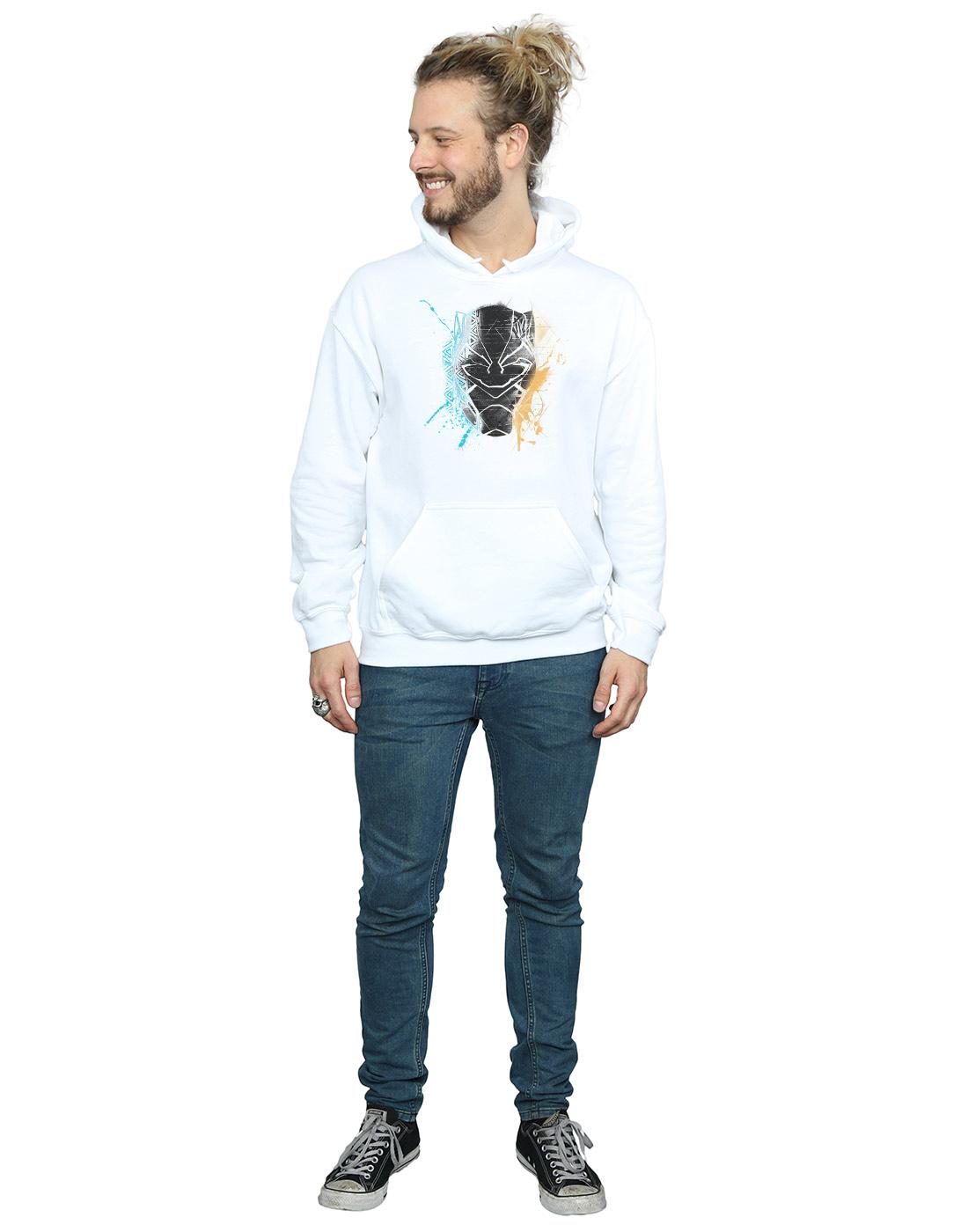 White - Lifestyle - Marvel Mens Black Panther Splash Hoodie