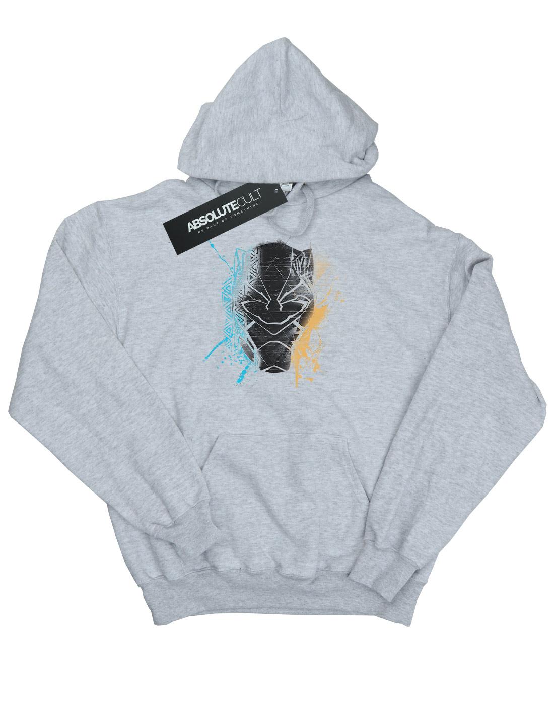 Heather Grey - Front - Marvel Mens Black Panther Splash Hoodie