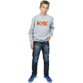 Heather Grey - Side - AC-DC Womens-Ladies Distressed Logo Heather Sweatshirt