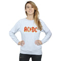 Heather Grey - Lifestyle - AC-DC Womens-Ladies Distressed Logo Heather Sweatshirt