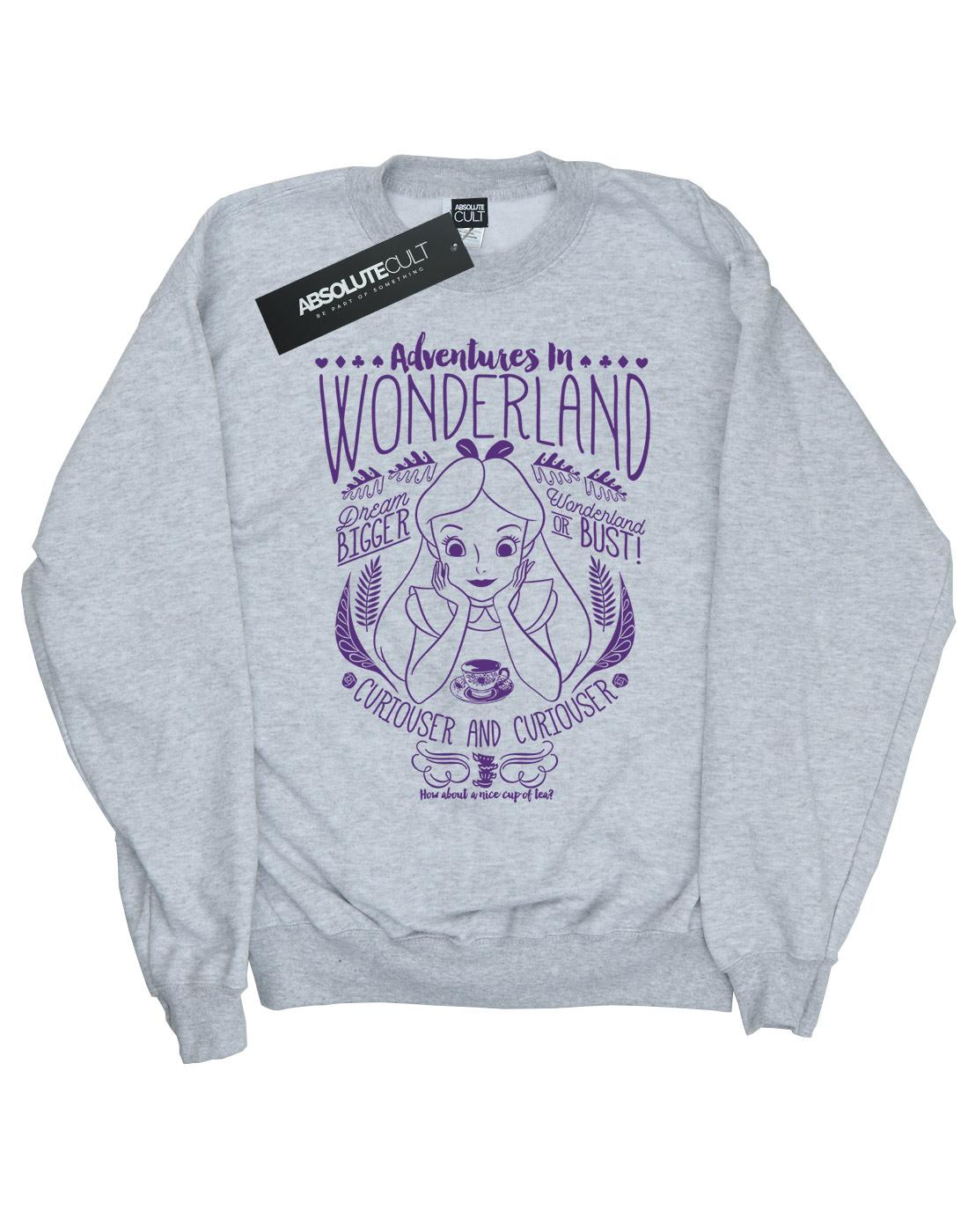 Sports Grey - Front - Disney Boys Alice In Wonderland Adventures Sweatshirt