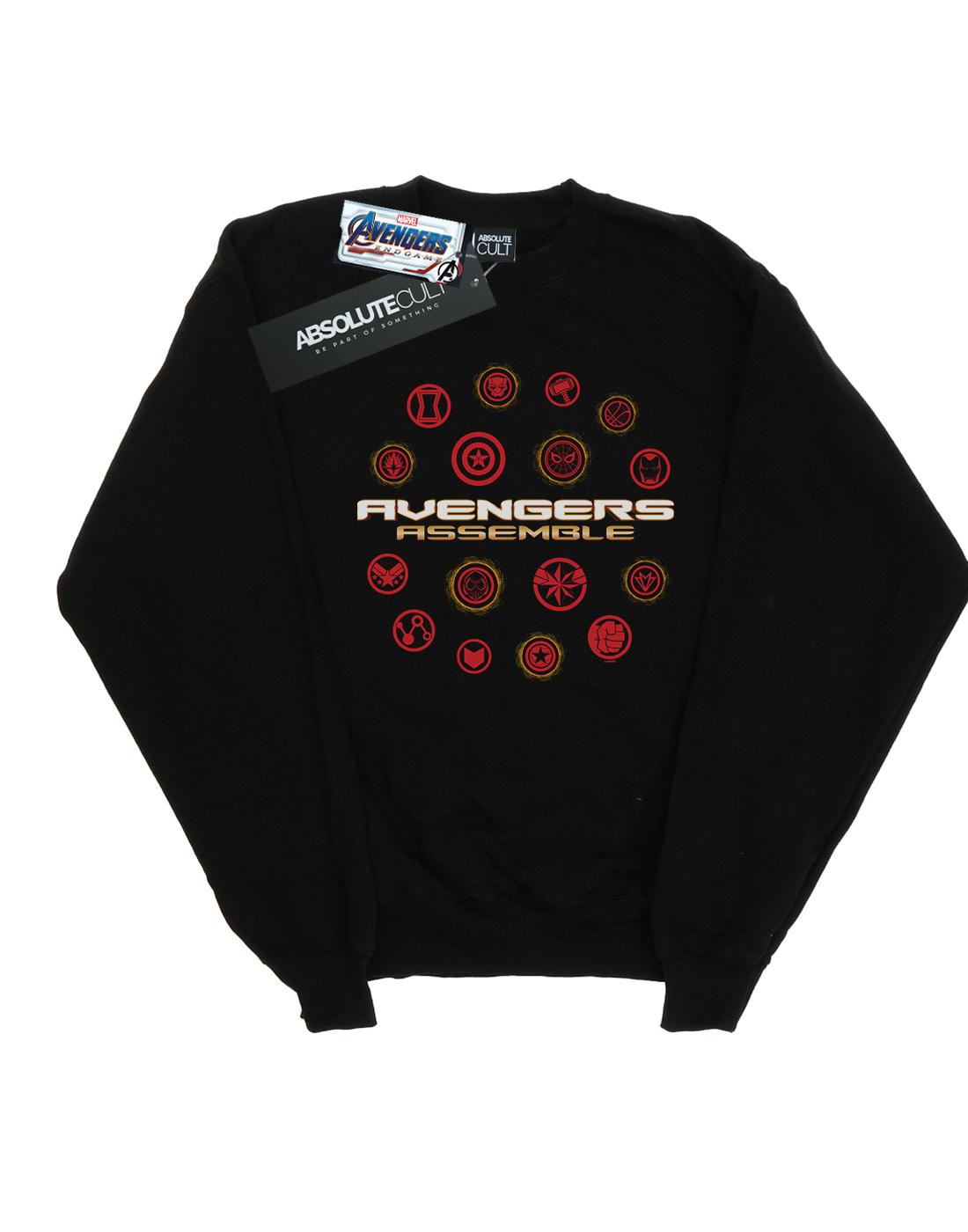 Black - Front - Marvel Girls Avengers Endgame Avengers Assemble Sweatshirt