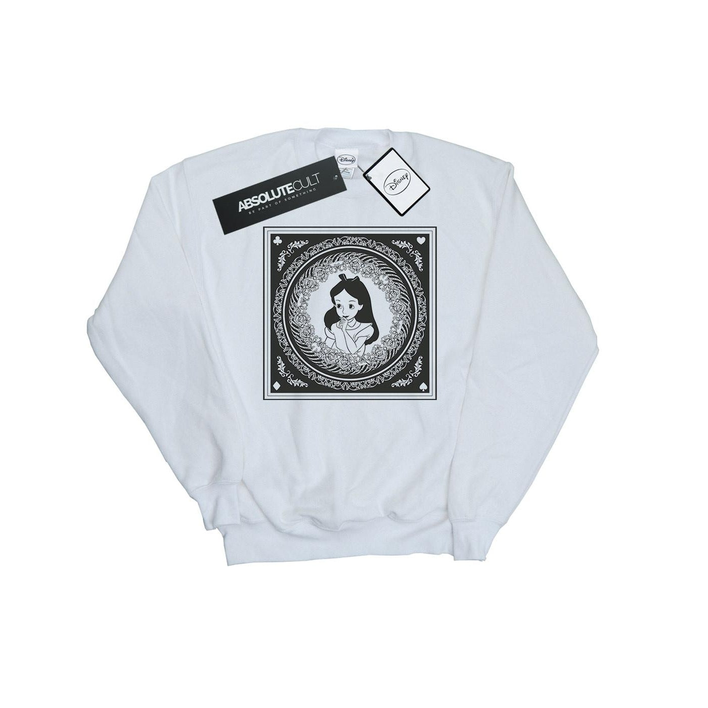White - Front - Disney Boys Alice In Wonderland Box Sweatshirt