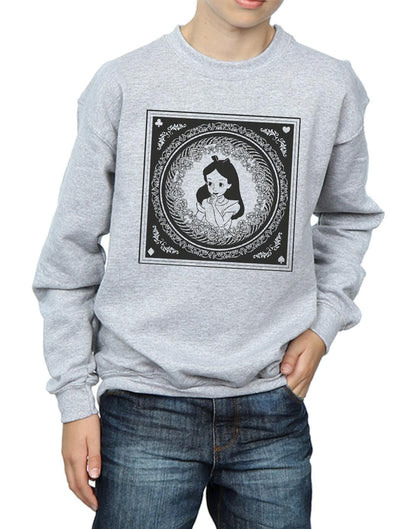Sports Grey - Side - Disney Boys Alice In Wonderland Box Sweatshirt
