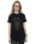 Black - Back - AC-DC Womens-Ladies Rock Or Bust Lyrics Cotton Boyfriend T-Shirt
