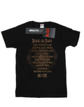 Black - Front - AC-DC Womens-Ladies Rock Or Bust Lyrics Cotton Boyfriend T-Shirt
