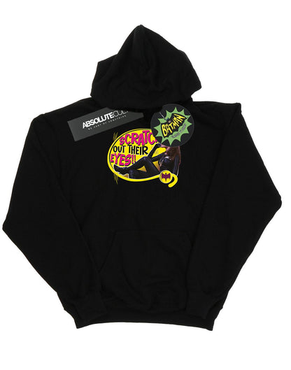 Black - Front - DC Comics Mens Batman TV Series Catwoman Scratch Hoodie