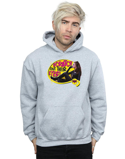 Sports Grey - Back - DC Comics Mens Batman TV Series Catwoman Scratch Hoodie