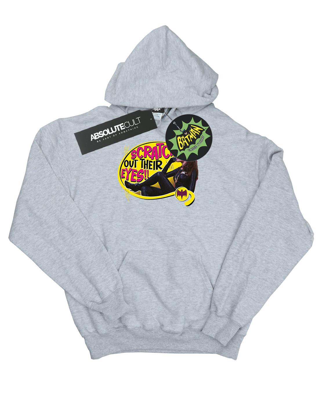 Sports Grey - Front - DC Comics Mens Batman TV Series Catwoman Scratch Hoodie