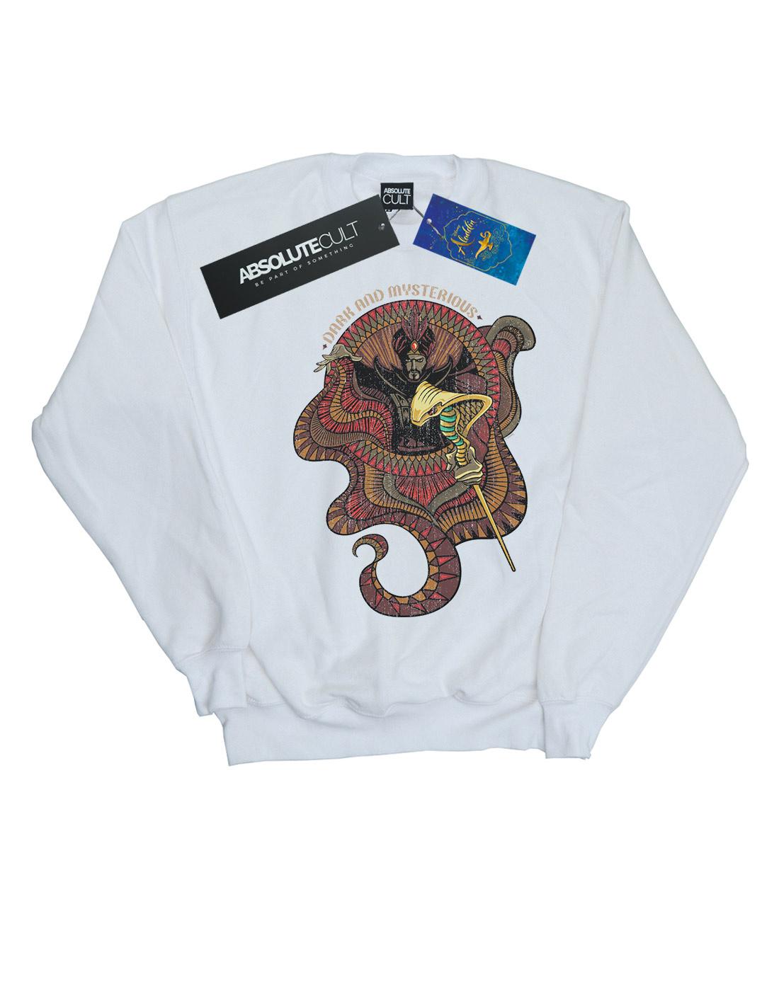 White - Front - Disney Girls Aladdin Movie Jafar Dark And Mysterious Sweatshirt