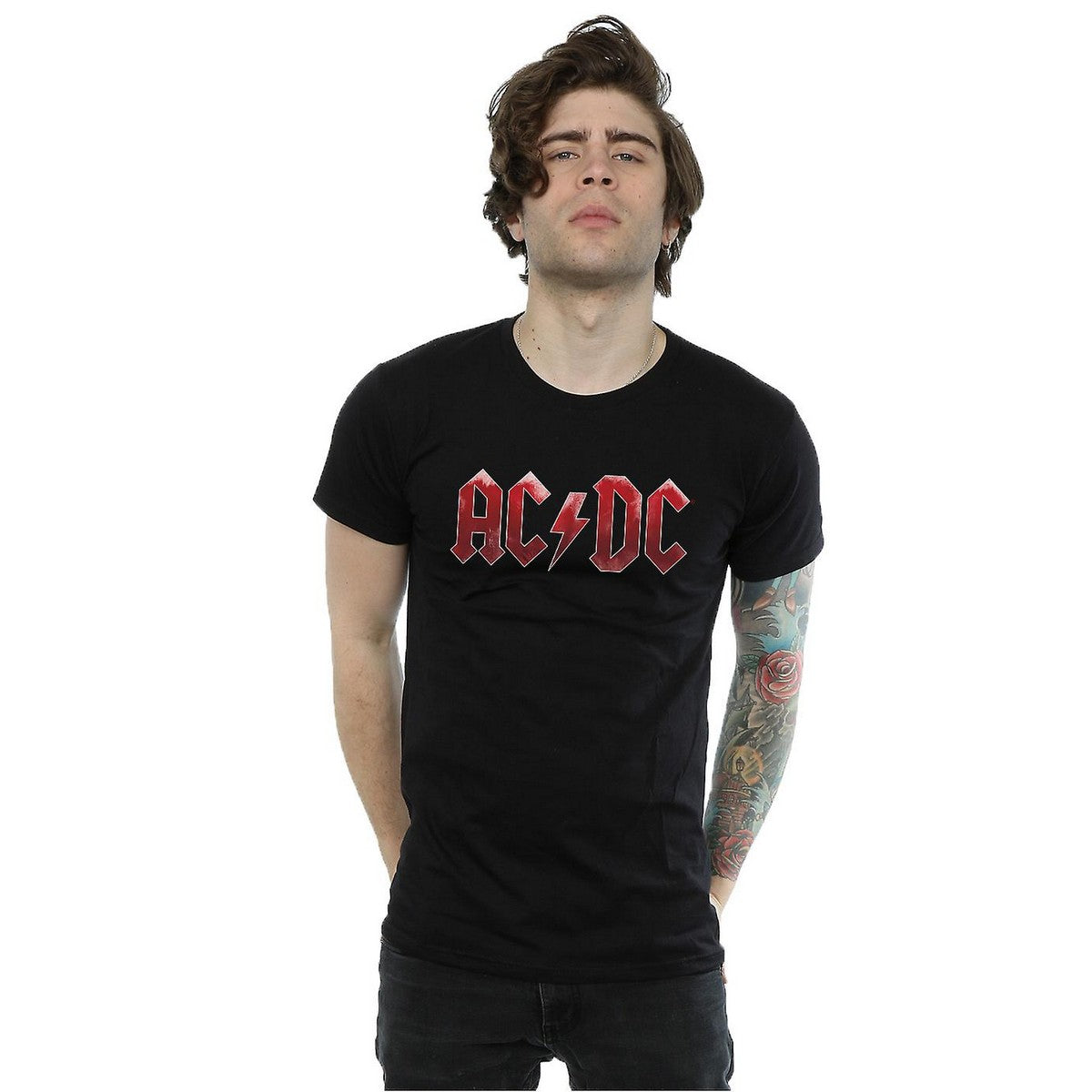 AC/DC Mens Ice Logo Cotton T-Shirt | Discounts on great Brands