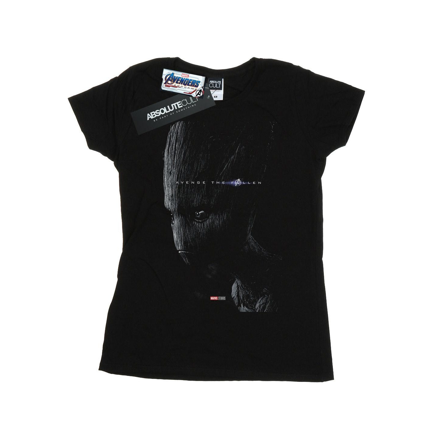 Black - Front - Marvel Womens-Ladies Avengers Endgame Avenge The Fallen Groot Cotton T-Shirt