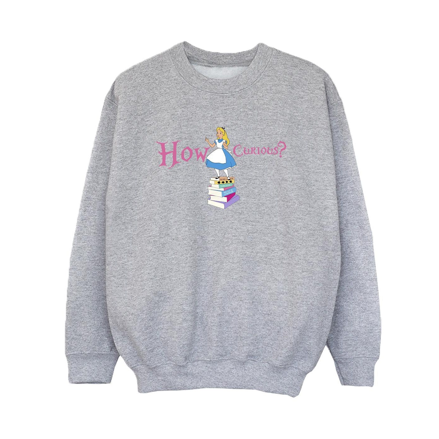 Sports Grey - Front - Disney Boys Alice In Wonderland How Curious Sweatshirt