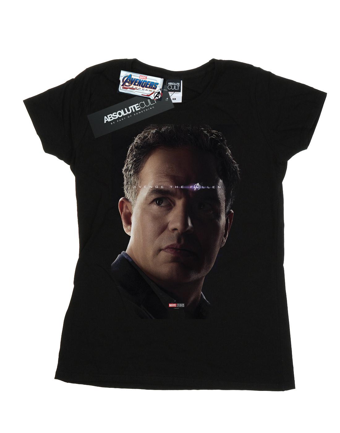 Black - Front - Marvel Womens-Ladies Avengers Endgame Avenge The Fallen Bruce Banner Cotton T-Shirt