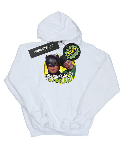 White - Front - DC Comics Mens Batman TV Series The Riddler Joke Hoodie