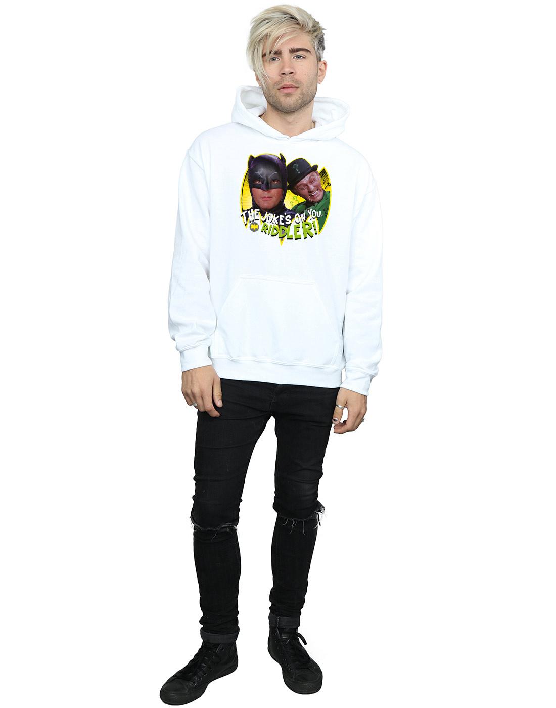 White - Lifestyle - DC Comics Mens Batman TV Series The Riddler Joke Hoodie