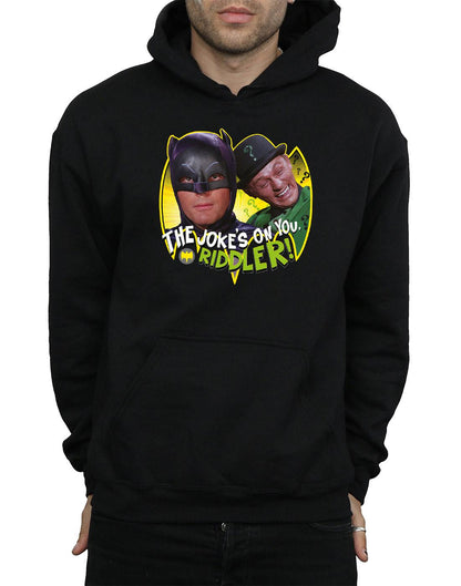 Black - Side - DC Comics Mens Batman TV Series The Riddler Joke Hoodie