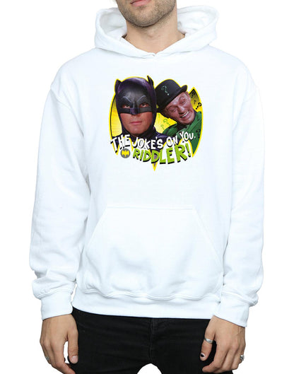 White - Side - DC Comics Mens Batman TV Series The Riddler Joke Hoodie