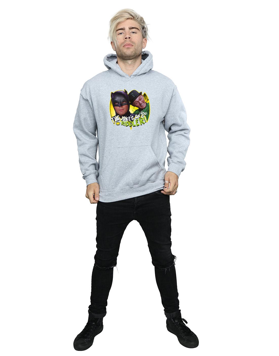 Sports Grey - Side - DC Comics Mens Batman TV Series The Riddler Joke Hoodie