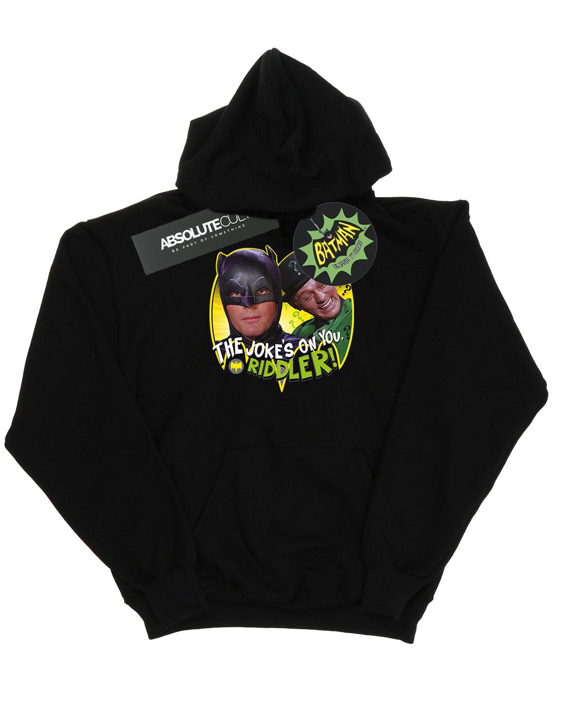 Black - Front - DC Comics Mens Batman TV Series The Riddler Joke Hoodie