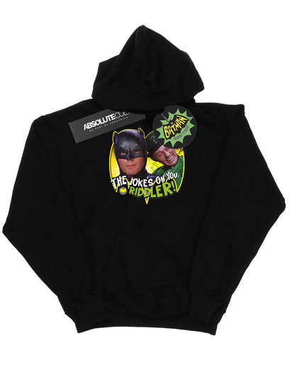 Black - Front - DC Comics Mens Batman TV Series The Riddler Joke Hoodie