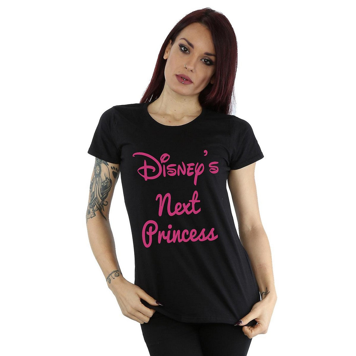 Black - Back - Disney Princess Womens-Ladies Next Princess Cotton T-Shirt