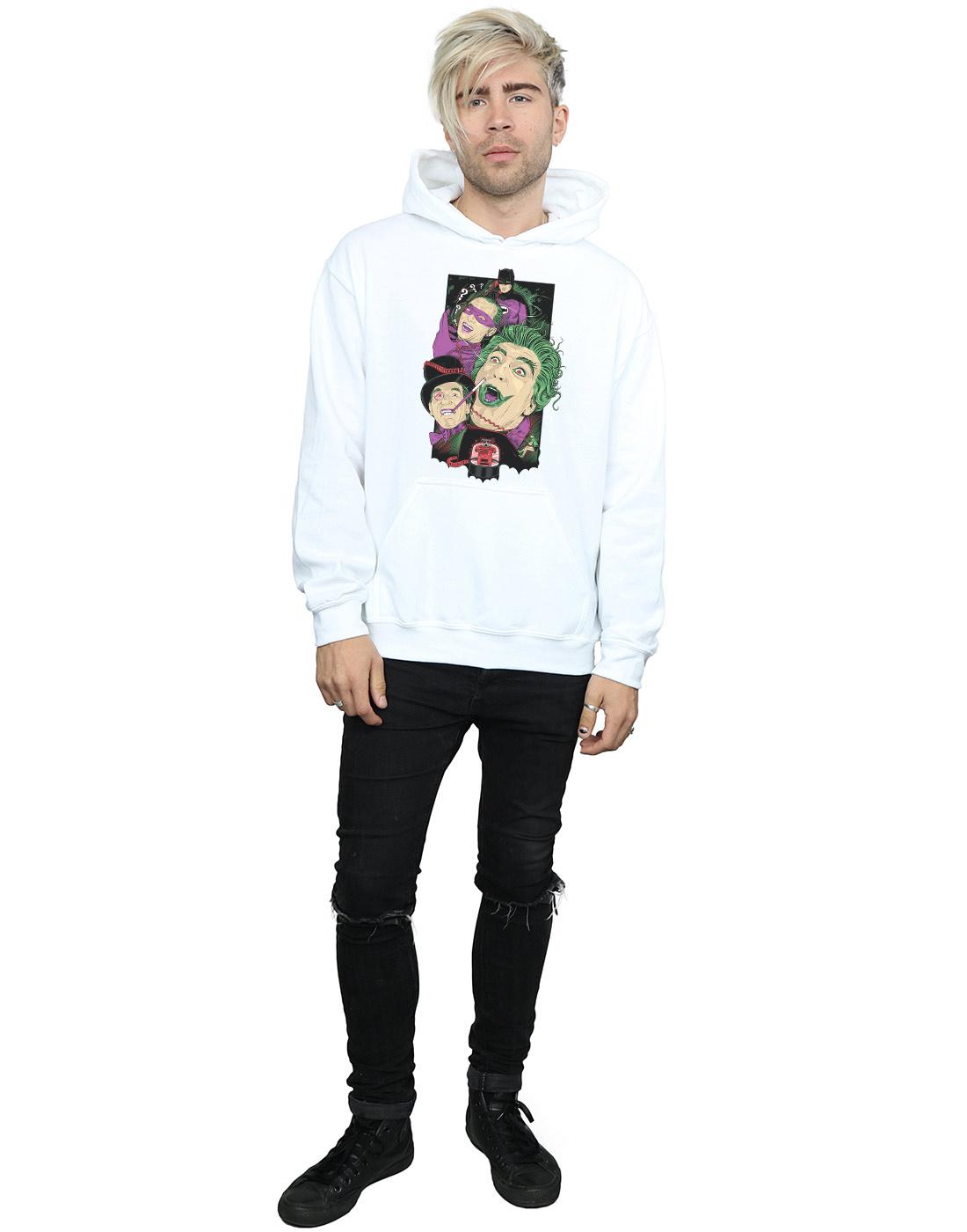 White - Lifestyle - DC Comics Mens Batman TV Series Rogues Gallery Hoodie