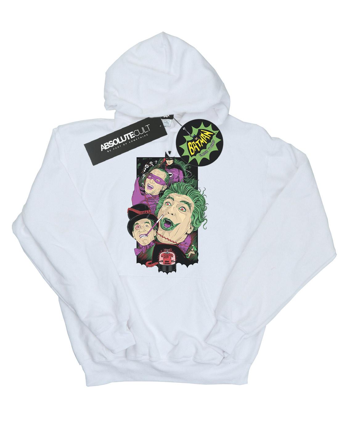 White - Front - DC Comics Mens Batman TV Series Rogues Gallery Hoodie
