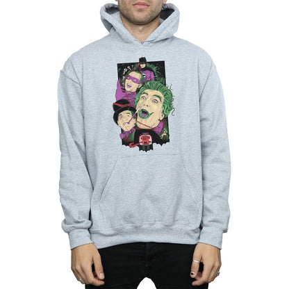 Sports Grey - Side - DC Comics Mens Batman TV Series Rogues Gallery Hoodie
