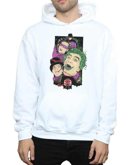 White - Side - DC Comics Mens Batman TV Series Rogues Gallery Hoodie