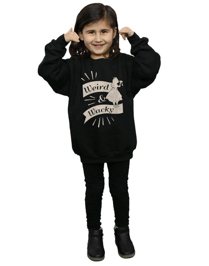 Black - Lifestyle - Disney Girls Alice In Wonderland Weird And Wacky Sweatshirt