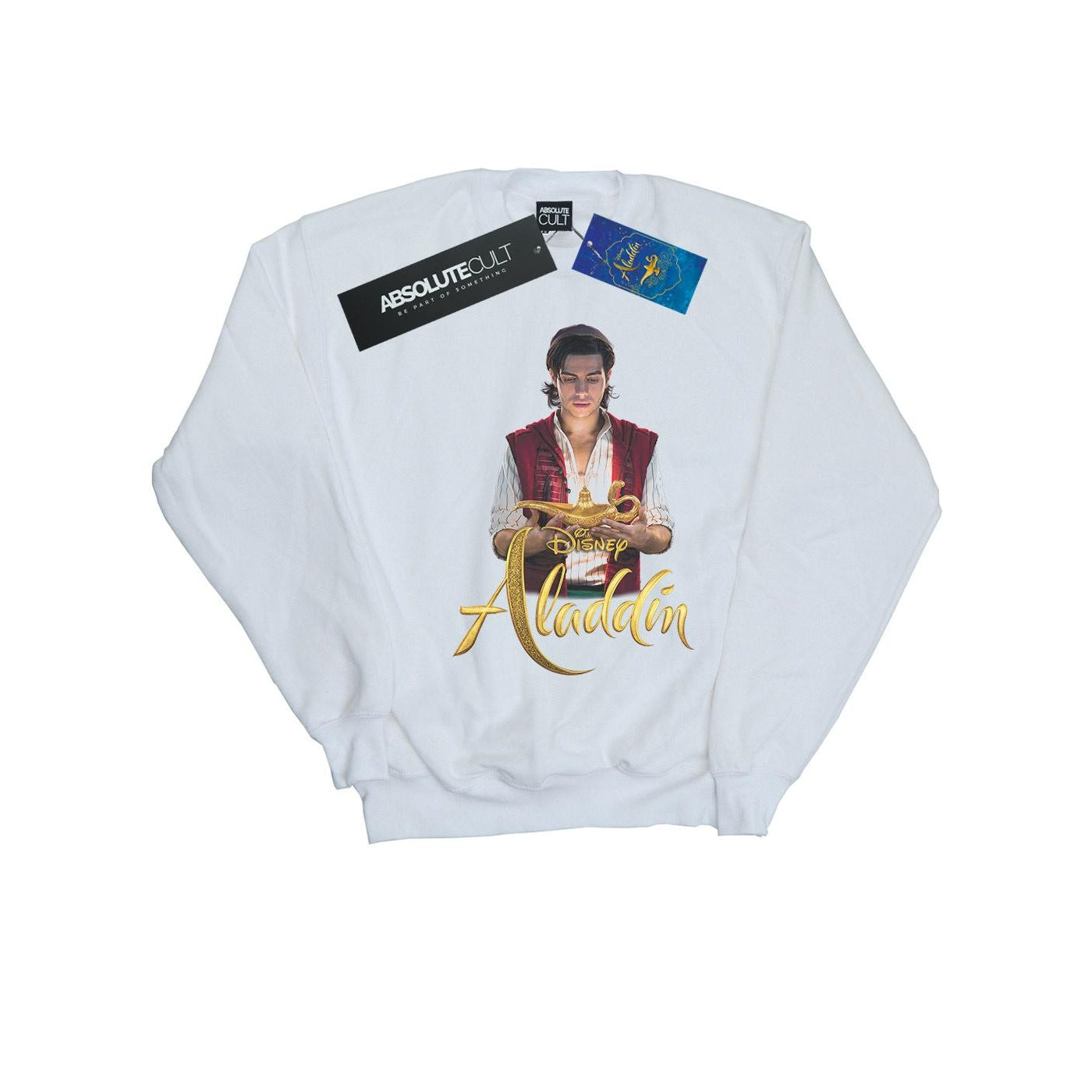 White - Front - Disney Womens-Ladies Aladdin Movie Aladdin Photo Sweatshirt