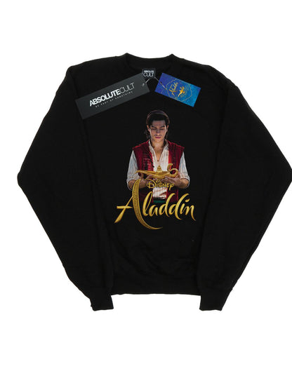 Black - Front - Disney Womens-Ladies Aladdin Movie Aladdin Photo Sweatshirt