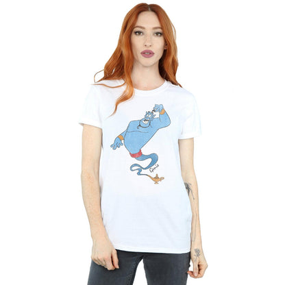 White - Lifestyle - Aladdin Womens-Ladies Classic Genie Cotton Boyfriend T-Shirt