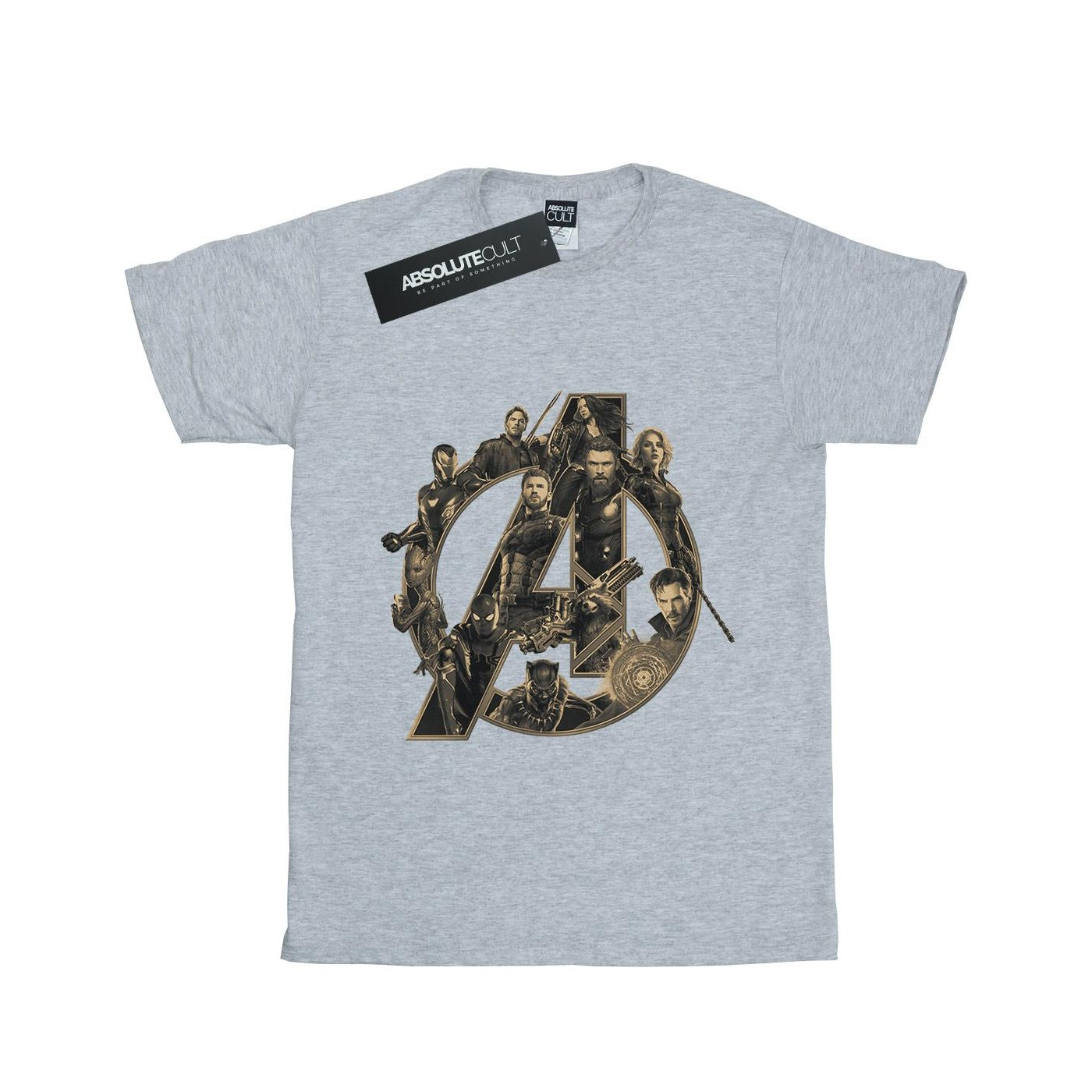 Sports Grey - Front - Avengers Infinity War Womens-Ladies Logo Cotton Boyfriend T-Shirt