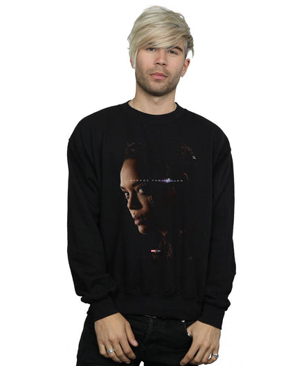 Black - Back - Marvel Mens Avengers Endgame Avenge The Fallen Valkyrie Cotton Sweatshirt