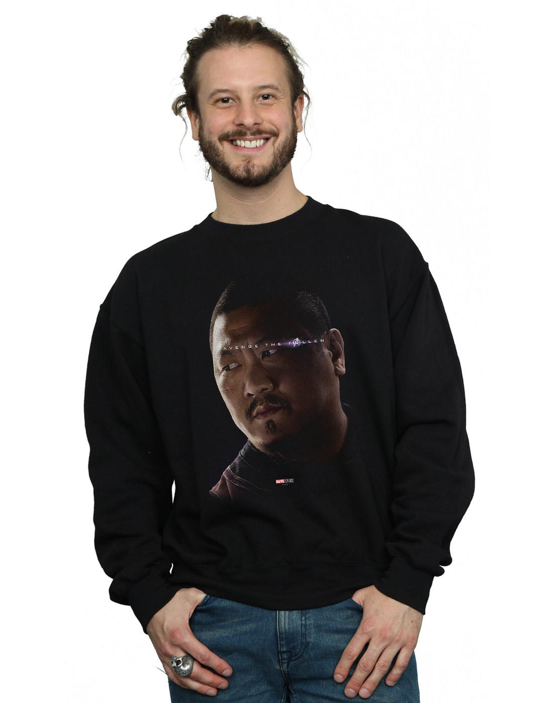 Black - Back - Marvel Mens Avengers Endgame Avenge The Fallen Wong Cotton Sweatshirt