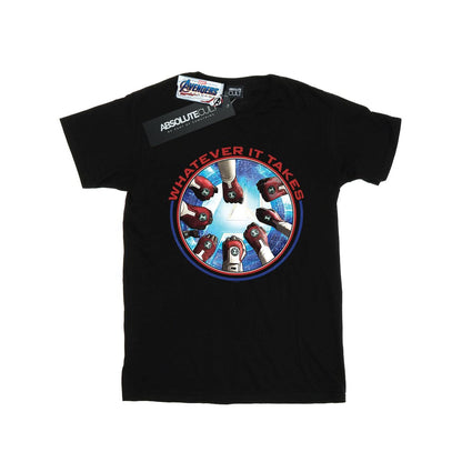 Black - Front - Marvel Girls Avengers Endgame Whatever It Takes Fists Cotton T-Shirt
