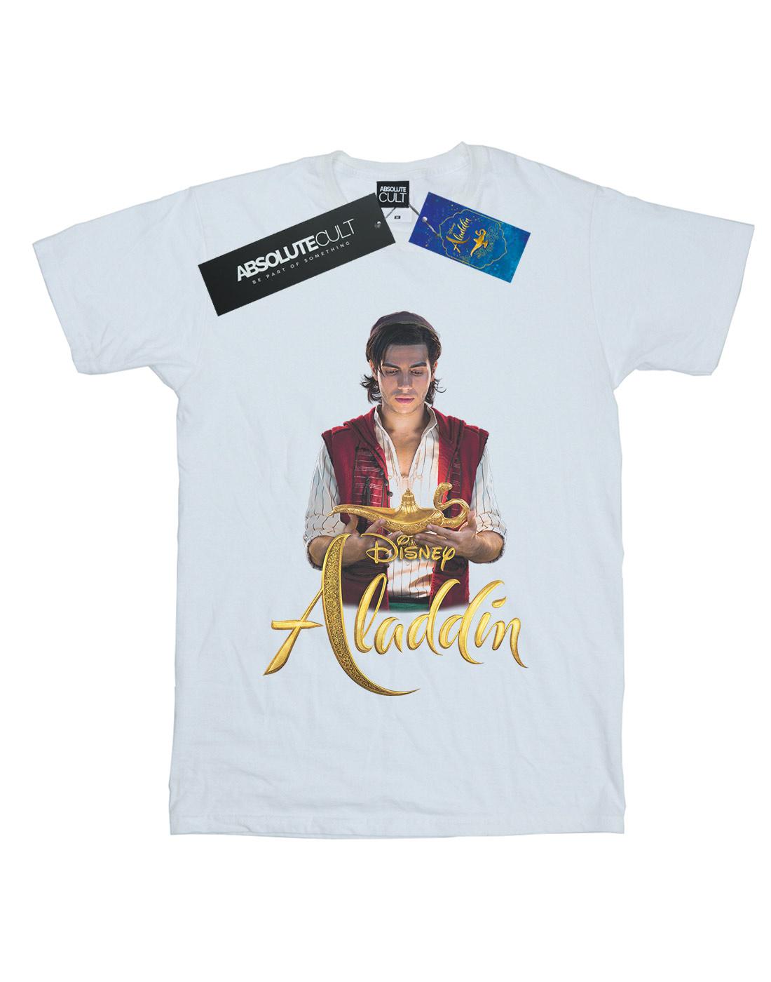 White - Front - Disney Boys Aladdin Movie Aladdin Photo T-Shirt