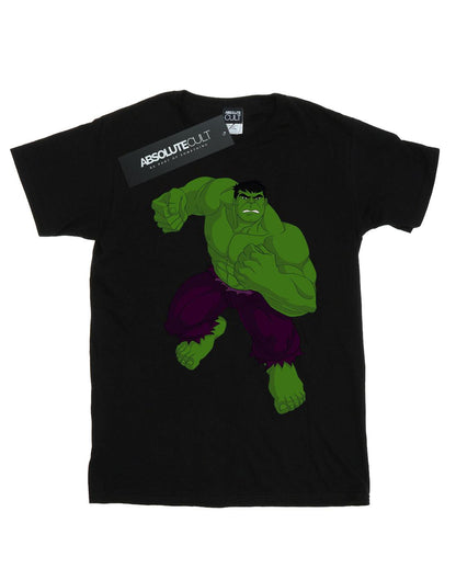 Black - Front - Marvel Mens Hulk Pose T-Shirt