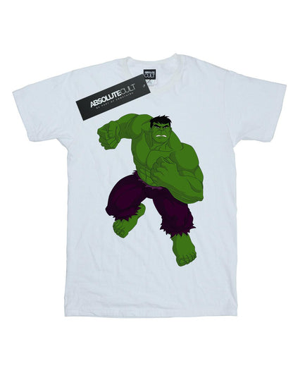 White - Front - Marvel Mens Hulk Pose T-Shirt