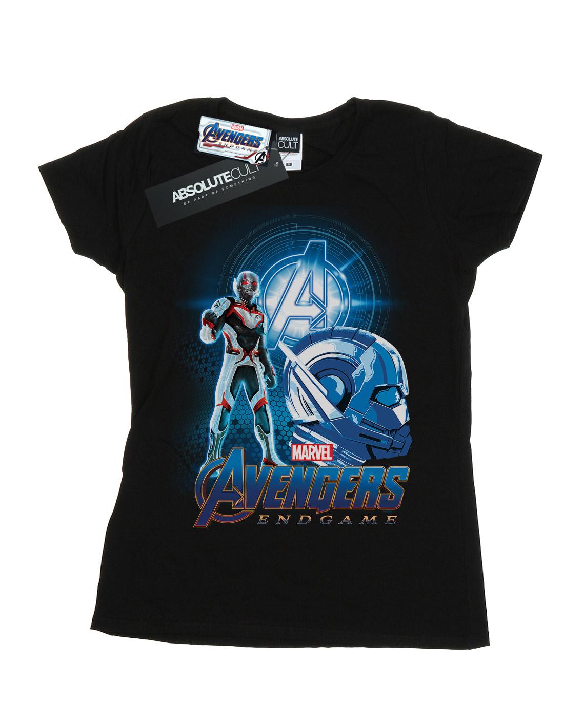 Black - Front - Marvel Womens-Ladies Avengers Endgame Ant-Man Team Suit Cotton T-Shirt