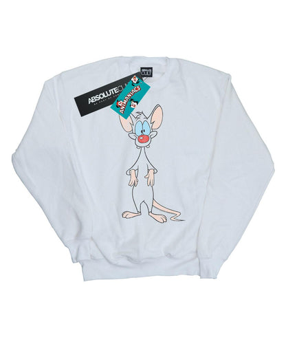 White - Front - Animaniacs Boys Pinky Classic Pose Sweatshirt