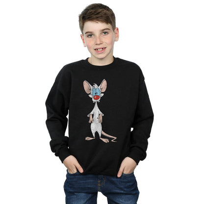 Black - Back - Animaniacs Boys Pinky Classic Pose Sweatshirt