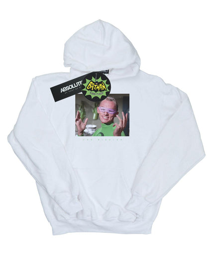 White - Front - DC Comics Mens Batman TV Series The Riddler Photgraph Hoodie