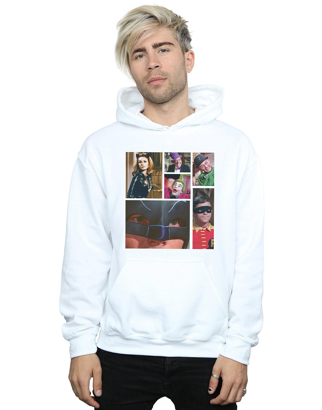 White - Back - DC Comics Mens Batman TV Series Class Photo Hoodie