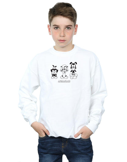 White - Back - Animaniacs Boys Three Evils Sweatshirt