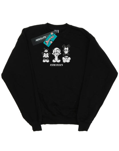 Black - Front - Animaniacs Boys Three Evils Sweatshirt