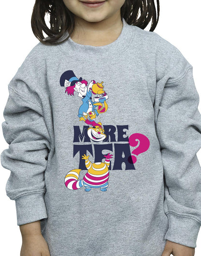 Sports Grey - Side - Disney Girls Alice In Wonderland More Tea Sweatshirt