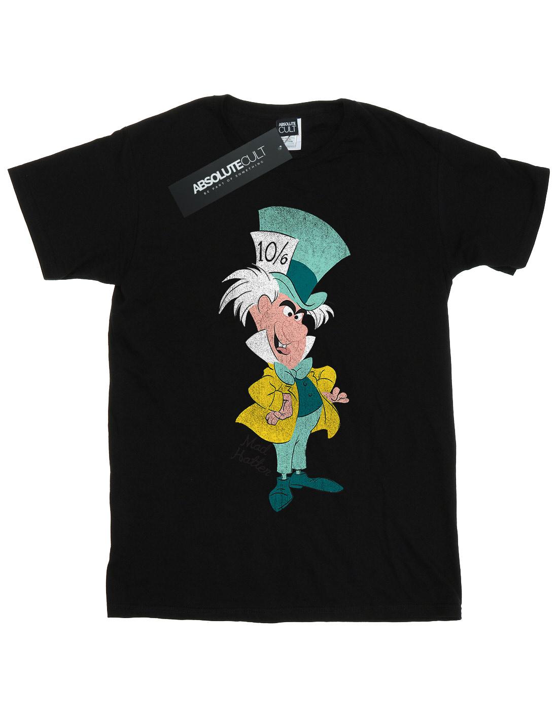 Black - Front - Disney Boys Alice In Wonderland Mad Hatter Classic T-Shirt